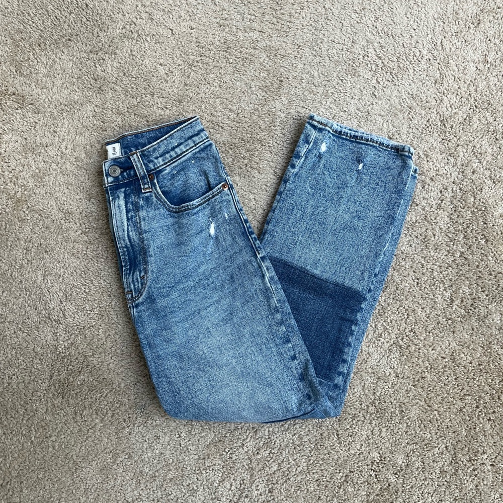 Abercrombie & Fitch Two-Tone Ankle Straight Jeans - Picture 5 of 6